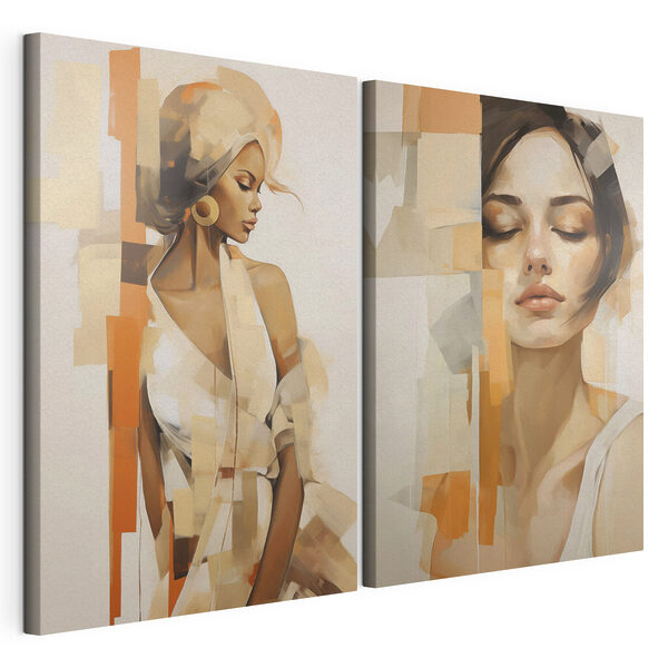 Collage représentant une femme Impression sur toile modulaire Collage représentant une femme