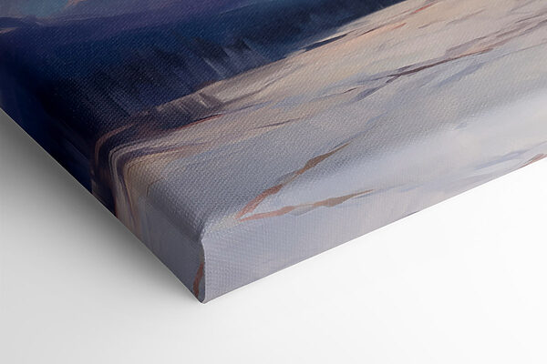 Painting of a snowy mountain range Painting of a snowy mountain range