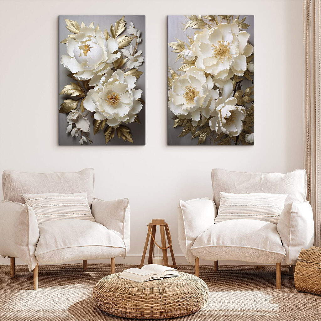 Collage of white flowers Collage of white flowers