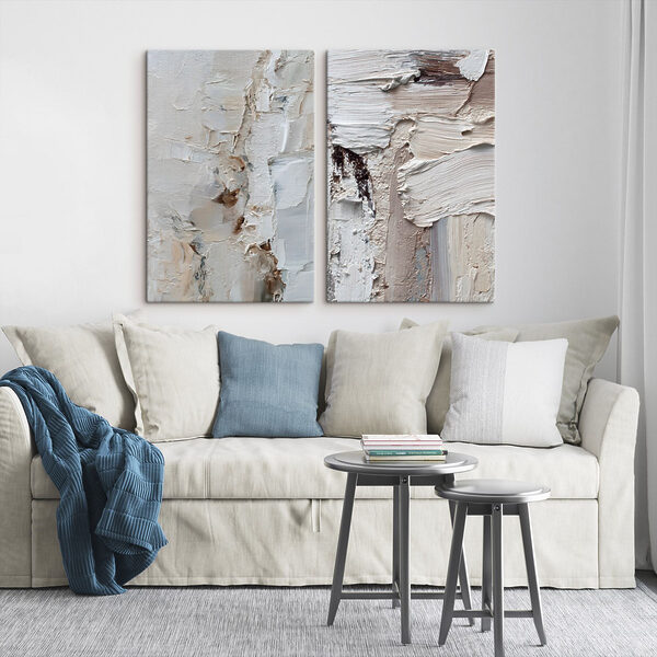 Soft tones and flowing textures blend Soft tones and flowing textures blend