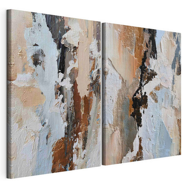 Composition abstraite aux teintes douces Impression sur toile modulaire Composition abstraite aux teintes douces