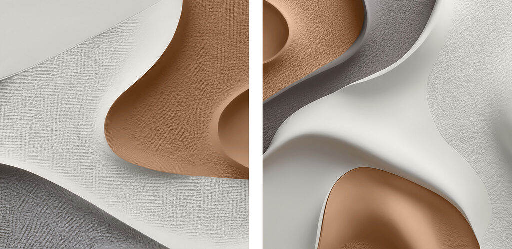 Elegant curves in contrasting shades Elegant curves in contrasting shades