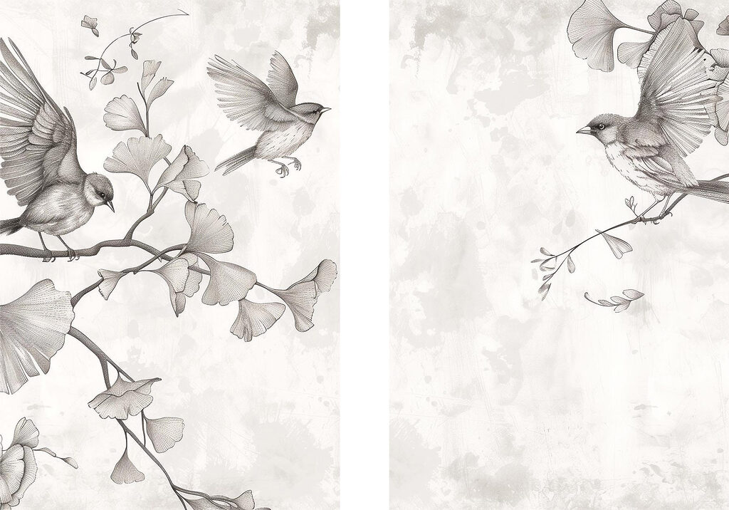 Two birds on a branch Two birds on a branch