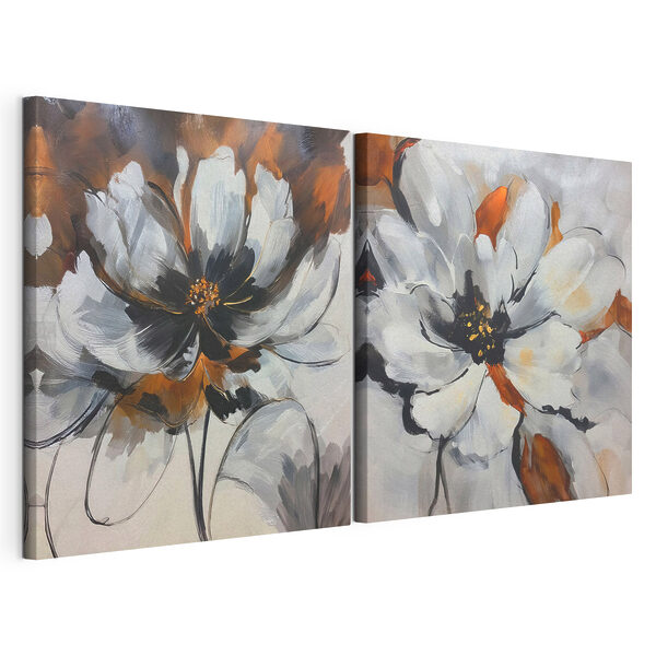 Impression sur toile modulaire Peinture représentant une fleur