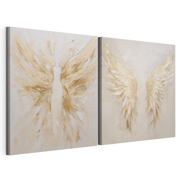 Des ailes célestes empreintes de sérénité Impression sur toile modulaire Des ailes célestes empreintes de sérénité
