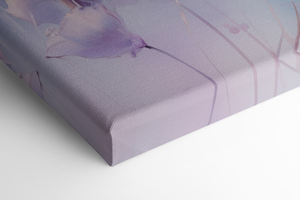 Painting of flowers on a white surface Painting of flowers on a white surface