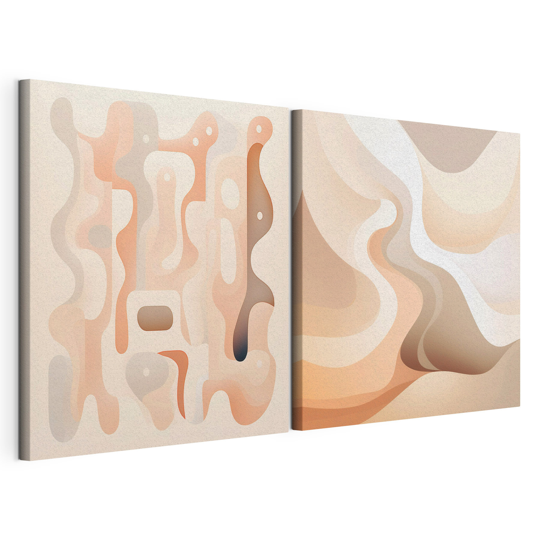 Soft curves in warm colors Soft curves in warm colors