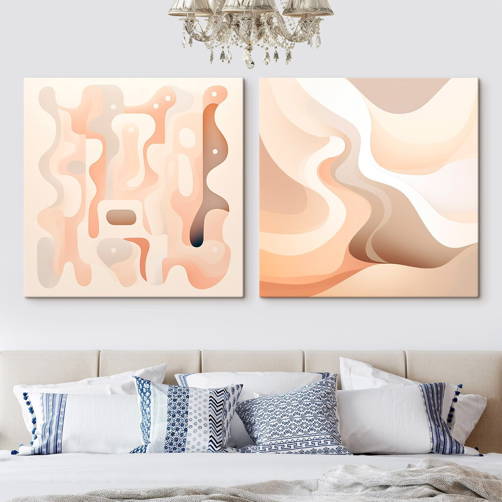 Soft curves in warm colors Soft curves in warm colors