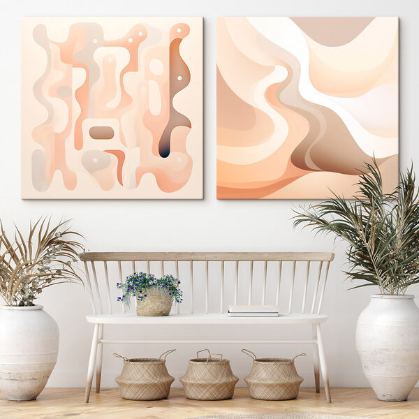 Soft curves in warm colors Soft curves in warm colors