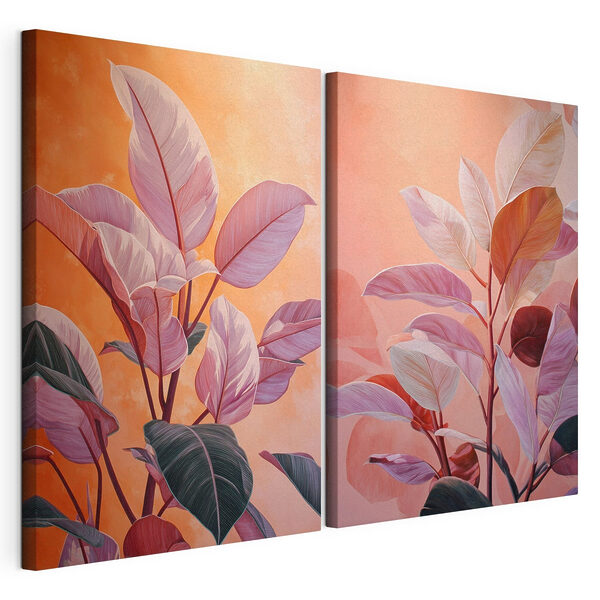 Les teintes enjouées de la beauté de la nature Impression sur toile modulaire Les teintes enjouées de la beauté de la nature