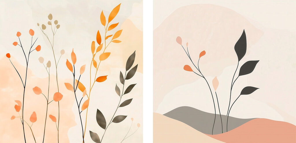 Two images of plants Two images of plants