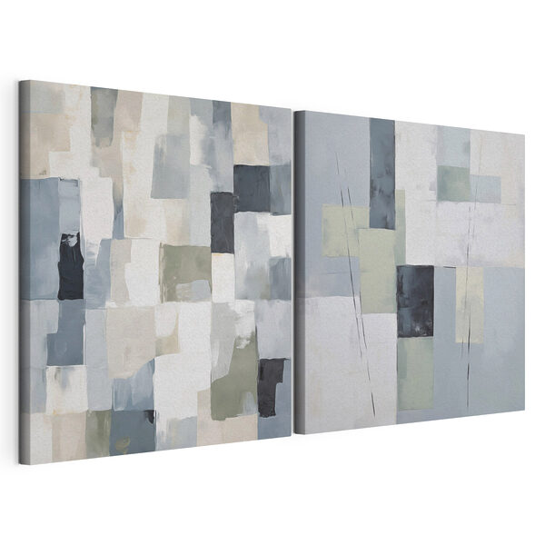 Peinture de carrés et de rectangles Impression sur toile modulaire Peinture de carrés et de rectangles