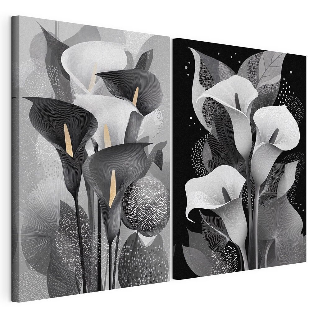 Delicate blooms in monochrome elegance Delicate blooms in monochrome elegance