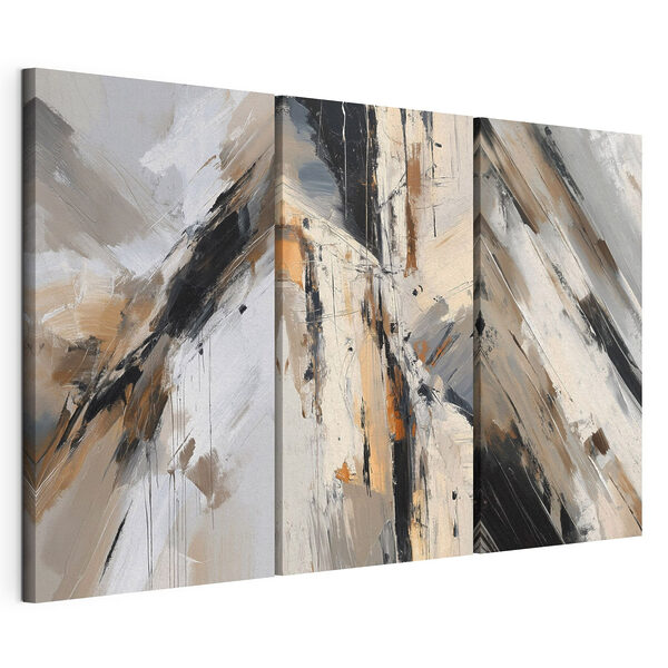 Impression sur toile modulaire Expressions abstraites dans des tons terreux