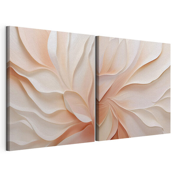 Des courbes douces dans des teintes délicates Impression sur toile modulaire Des courbes douces dans des teintes délicates