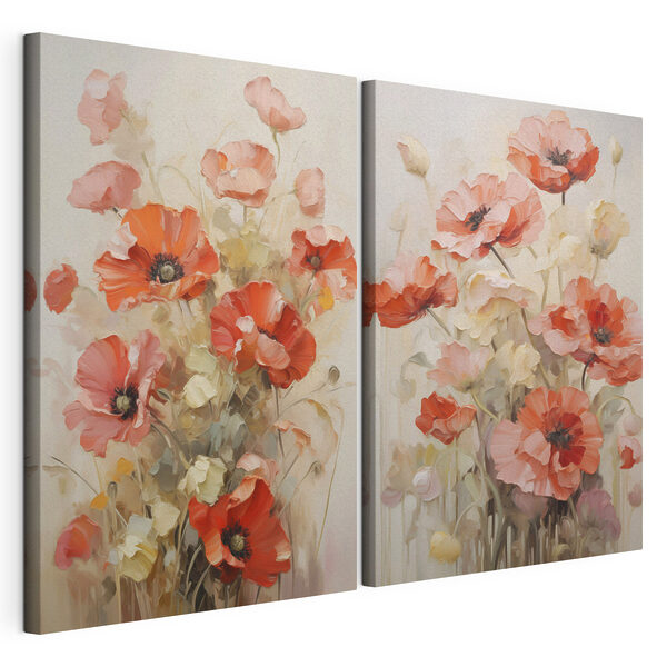 Peinture de fleurs sur toile Impression sur toile modulaire Peinture de fleurs sur toile