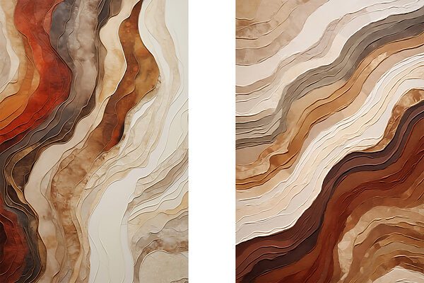 Flowing forms in earthy tones Flowing forms in earthy tones