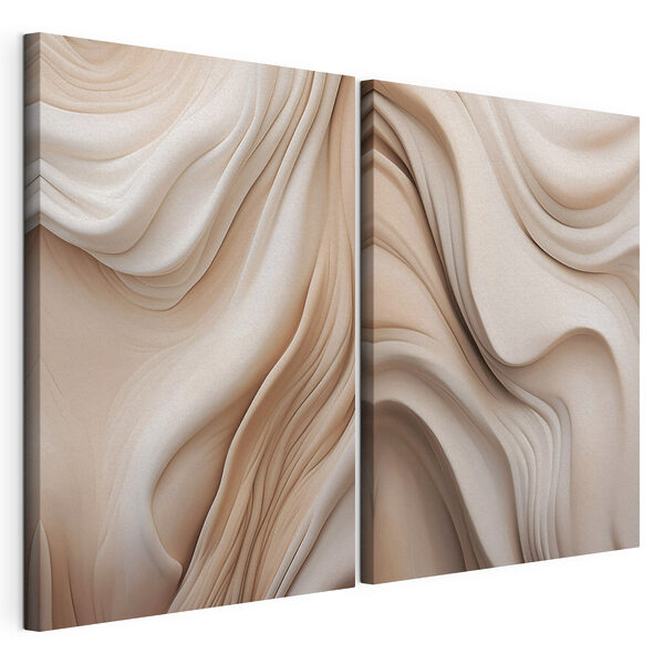 Des courbes douces dans des tons chauds Impression sur toile modulaire Des courbes douces dans des tons chauds