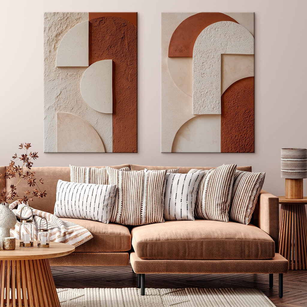 Elegant shapes in warm tones Elegant shapes in warm tones