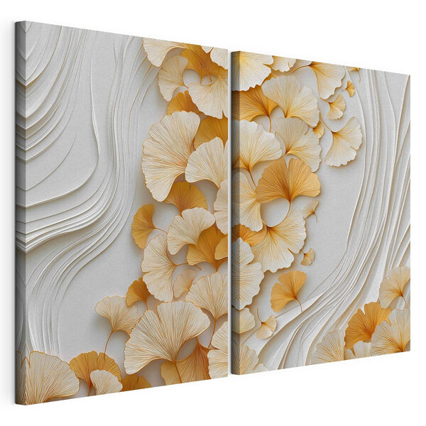 Des formes fluides aux motifs organiques Impression sur toile modulaire Des formes fluides aux motifs organiques