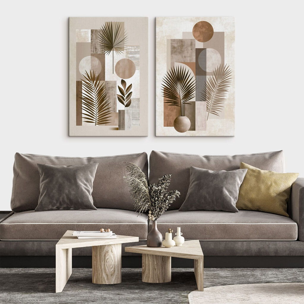 Pair of art pieces of plants Pair of art pieces of plants
