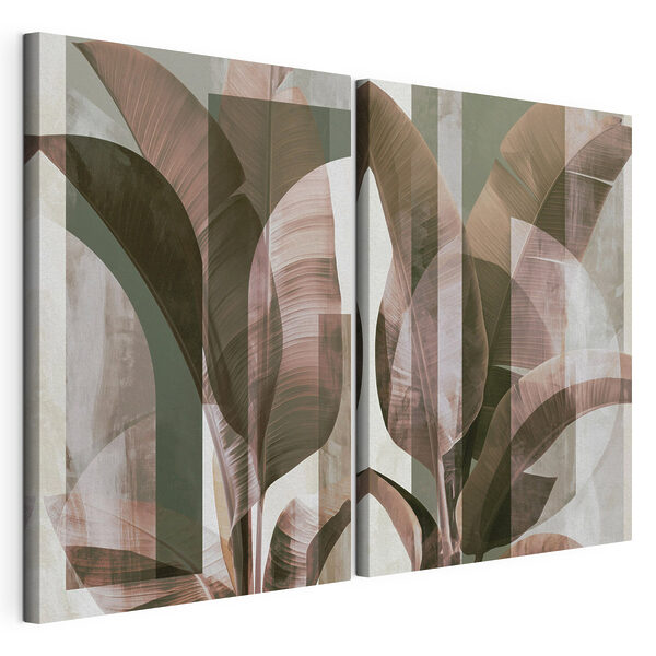 Une élégance naturelle dans des tons discrets Impression sur toile modulaire Une élégance naturelle dans des tons discrets