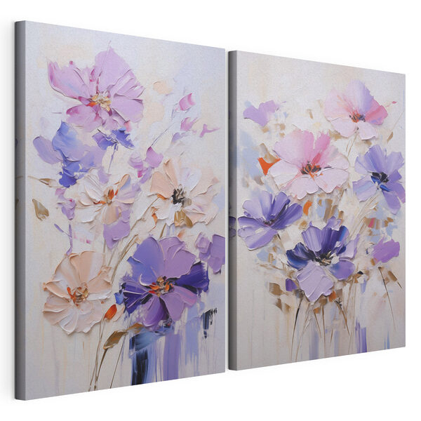 Peinture de fleurs sur toile Impression sur toile modulaire Peinture de fleurs sur toile