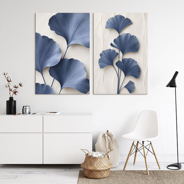 Elegant blue leaves in harmony Elegant blue leaves in harmony