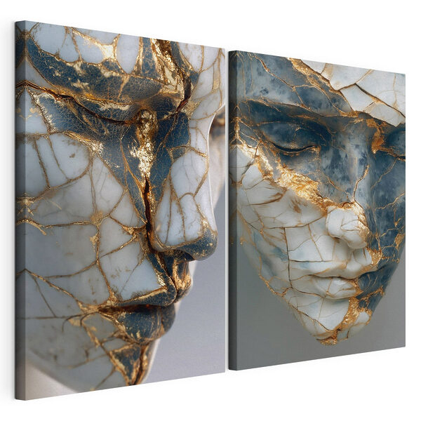 Une beauté fissurée sous une forme artistique Impression sur toile modulaire Une beauté fissurée sous une forme artistique