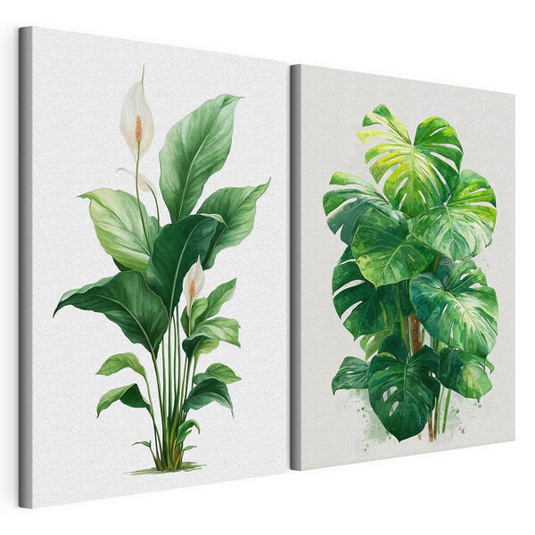 Le feuillage frais fait entrer la nature dans la maison Impression sur toile modulaire Le feuillage frais fait entrer la nature dans la maison