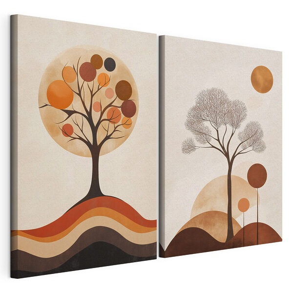 Impression sur toile modulaire Deux images d'arbres (UGS : m30880) Impression sur toile modulaire Impression sur toile modulaire Deux images d'arbres (UGS : m30880)
