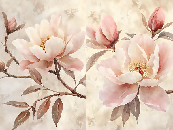 Delicate blooms in soft hues Delicate blooms in soft hues