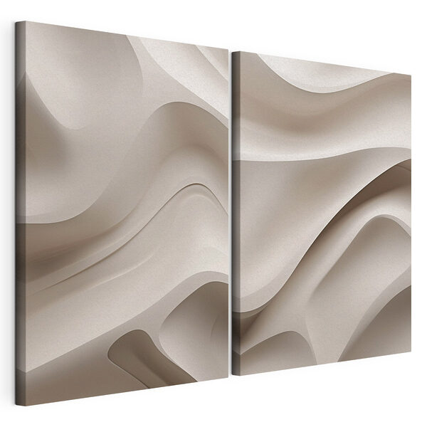 Impression sur toile modulaire Des courbes douces dans des tons neutres