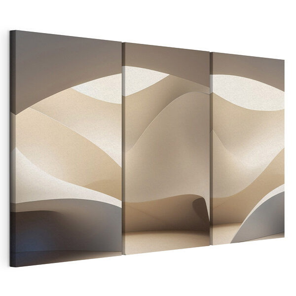 Impression sur toile modulaire Des courbes douces et un contraste lumineux délicat