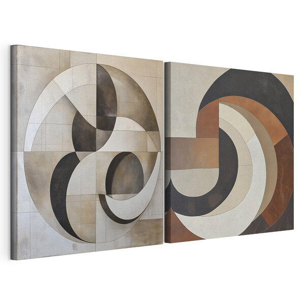 Impression sur toile modulaire Deux œuvres d'art