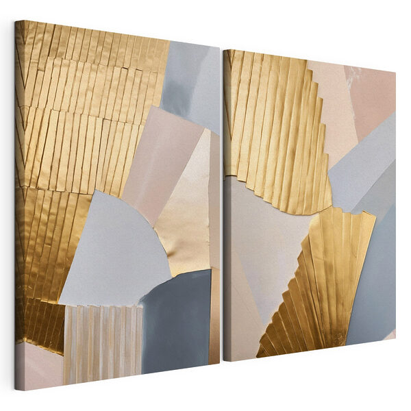 Impression sur toile modulaire Collage de papiers de différentes couleurs