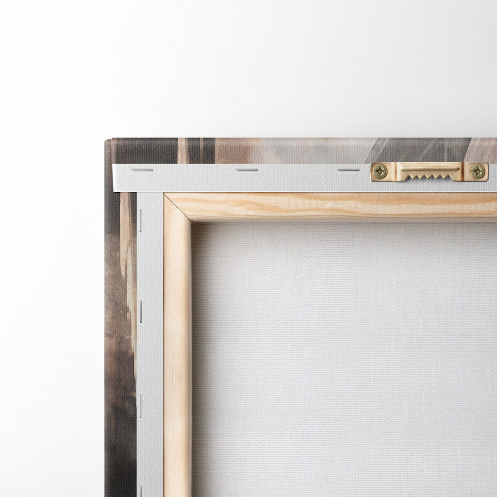 Collage of a hallway with columns and a puddle of water Collage of a hallway with columns and a puddle of water