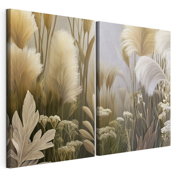 Collage de plantes Impression sur toile modulaire Collage de plantes