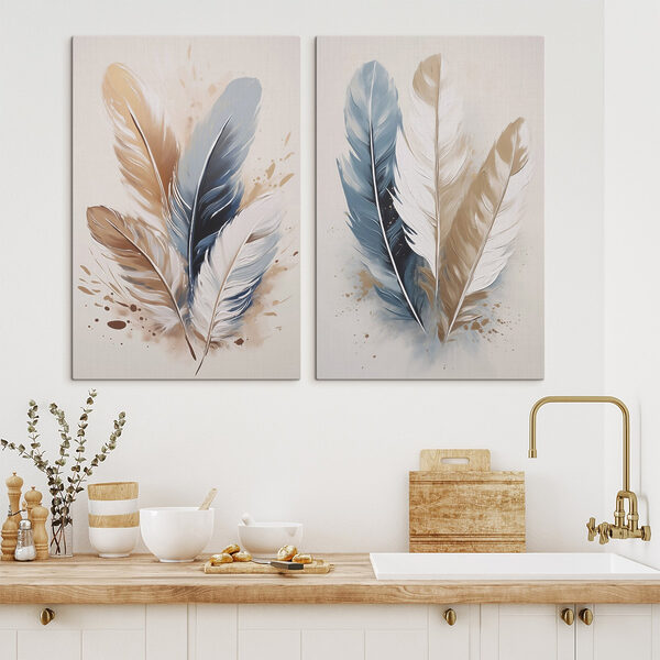 Gentle feathery elegance in soft hues Gentle feathery elegance in soft hues