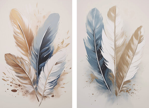 Gentle feathery elegance in soft hues Gentle feathery elegance in soft hues