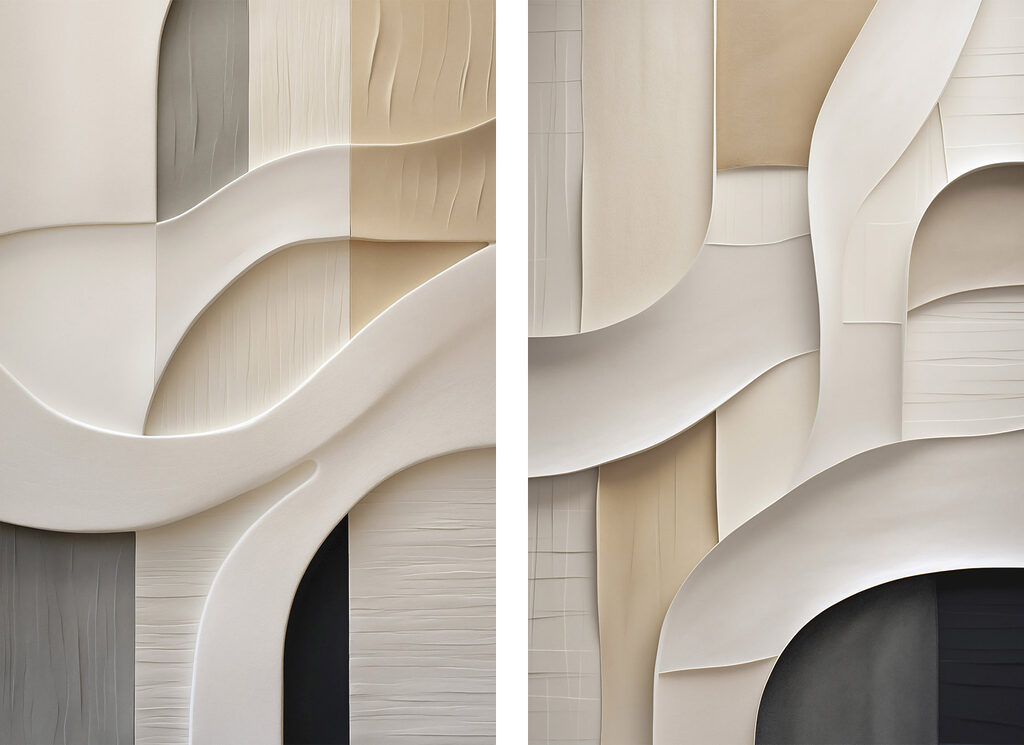 Soft curves in earthy tones Soft curves in earthy tones