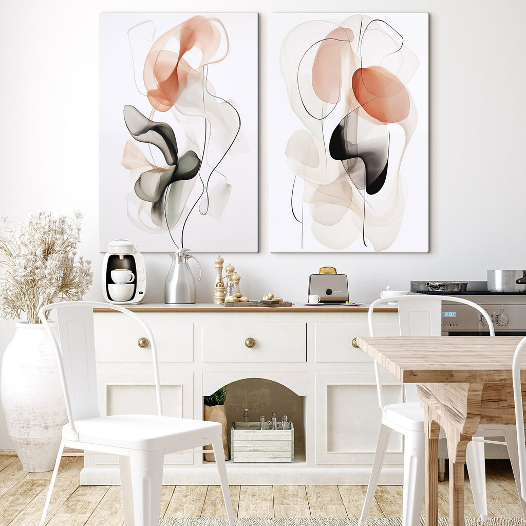 Fluid shapes in soft hues Fluid shapes in soft hues