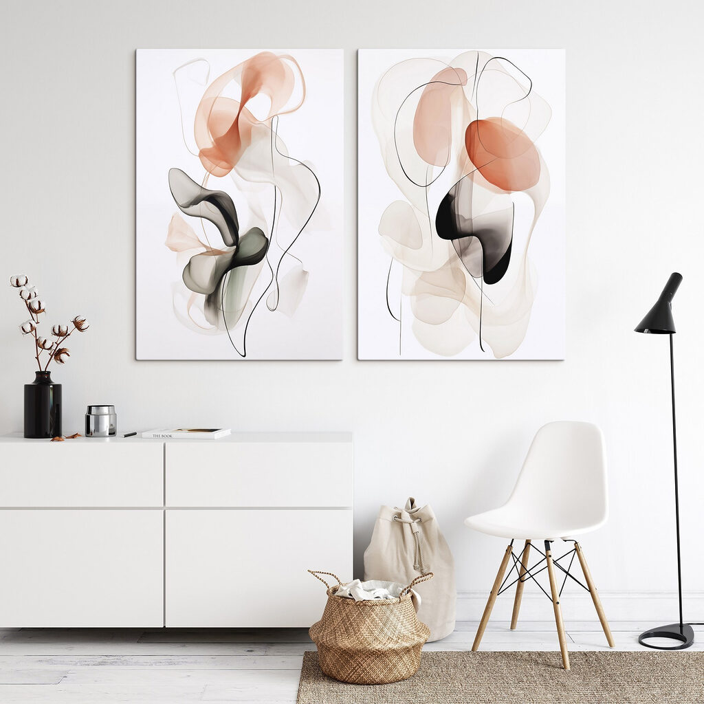 Fluid shapes in soft hues Fluid shapes in soft hues