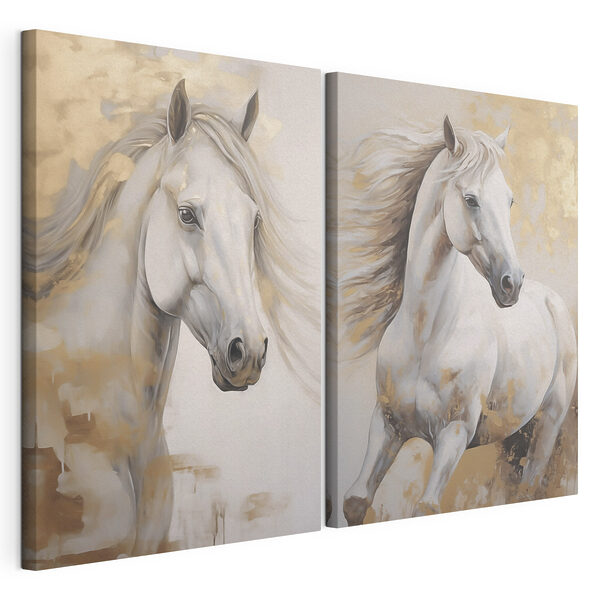 Impression sur toile modulaire Peinture représentant un cheval