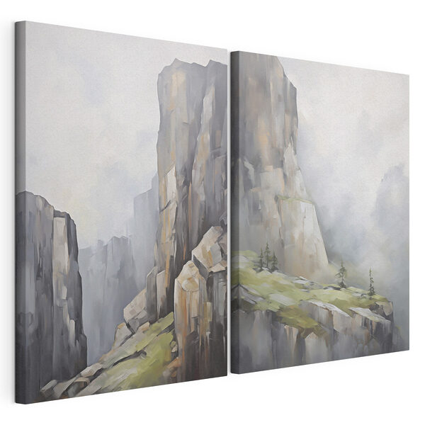 Peinture représentant une montagne Impression sur toile modulaire Peinture représentant une montagne