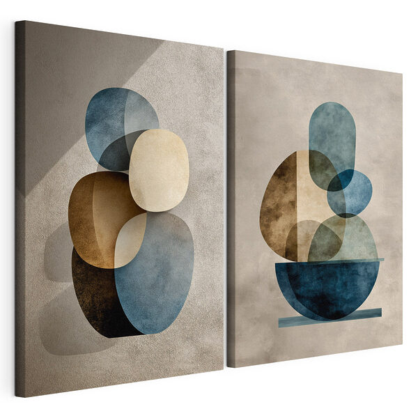 Impression sur toile modulaire Deux images de formes différentes