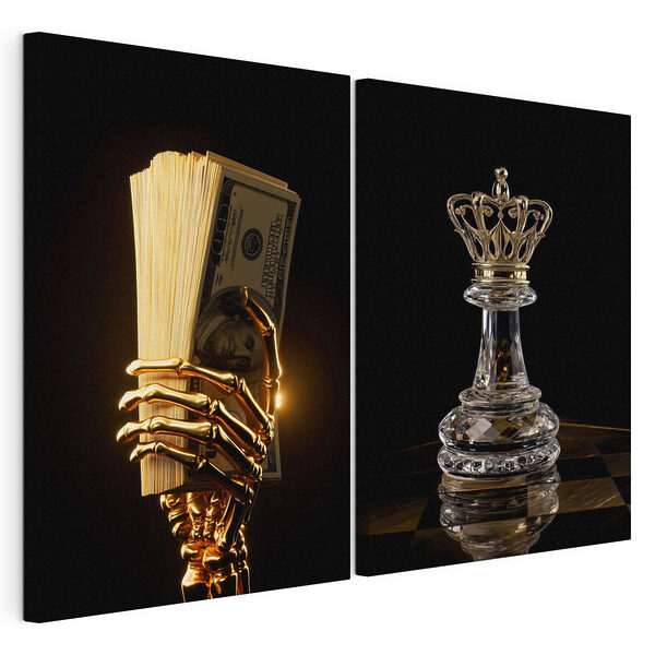 Accumuler à la fois richesse et pouvoir Impression sur toile modulaire Accumuler à la fois richesse et pouvoir