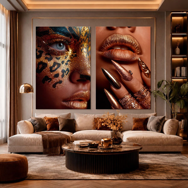 Glamorous details in bold colors Glamorous details in bold colors
