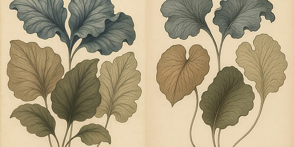 Delicate leaves in soft hues Delicate leaves in soft hues