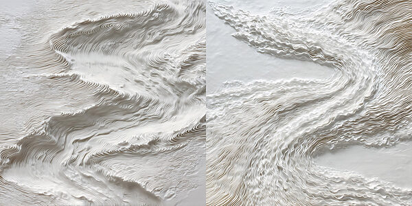 White and grey surface with wavy lines White and grey surface with wavy lines